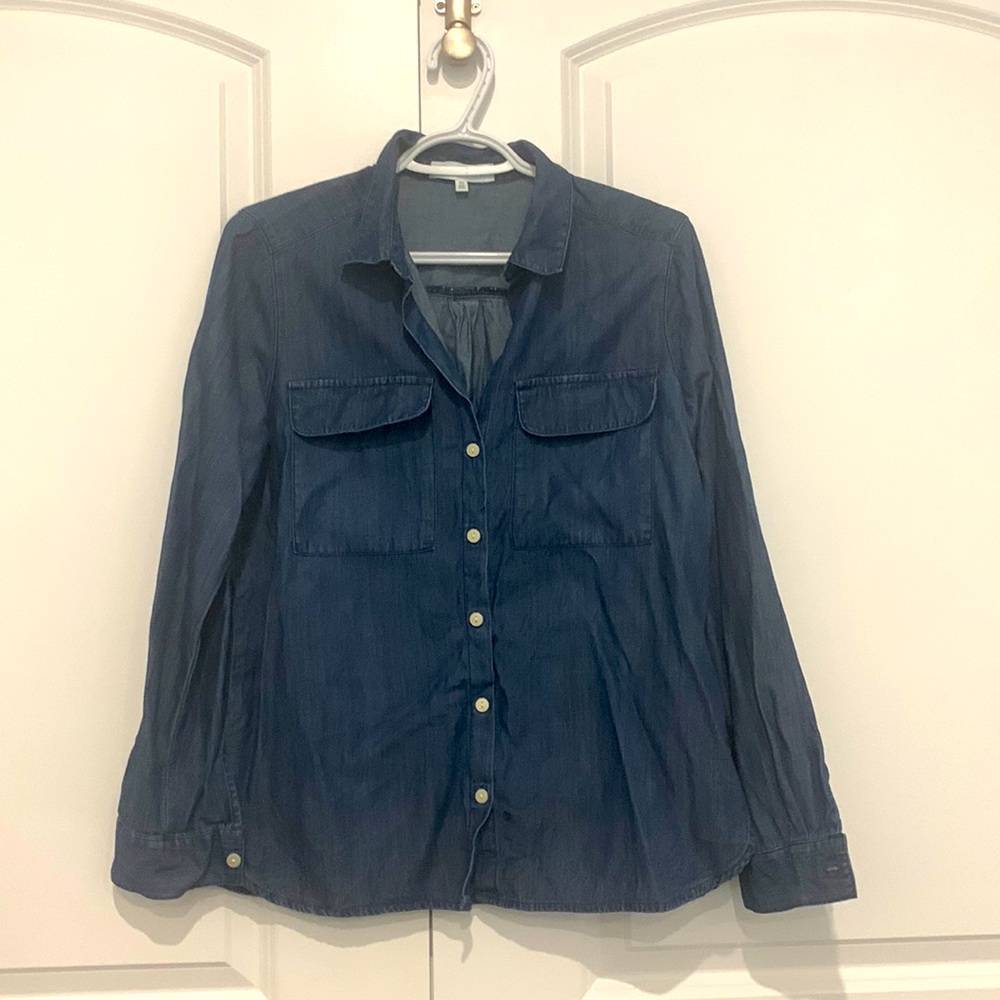 Dynamite like new blue denim button up shirt